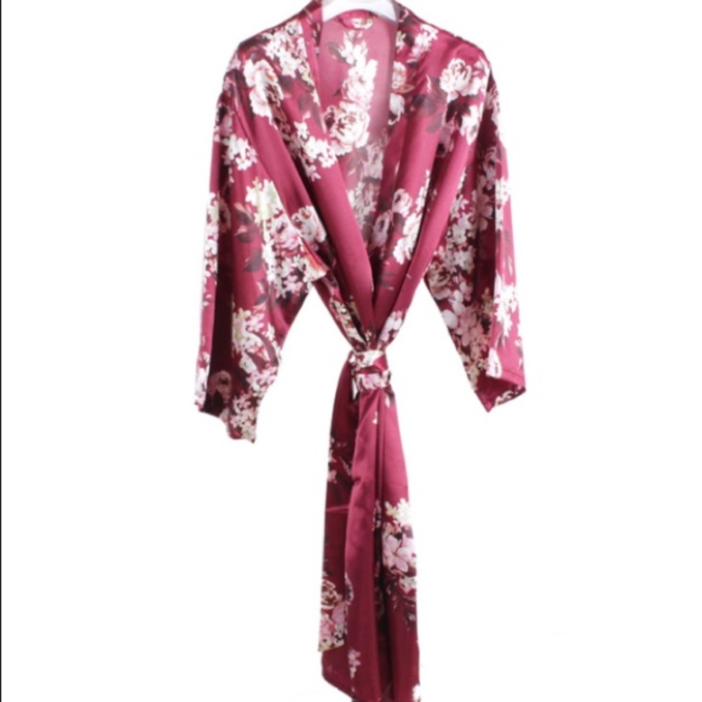 Women’s Red Floral Robe